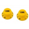 ALL PARTS PK0153020 TONE KNOBS (2) YELLOW FOR STRAT FITS USA SPLIT SHAFT POTS