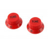 ALL PARTS PK0153026 TONE KNOBS (2) RED FOR STRAT FITS SPLIT SHAFT POTS
