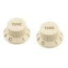 ALL PARTS PK0153050 TONE KNOBS (2) PARCHMENT (OLD WHITE) FOR STRAT