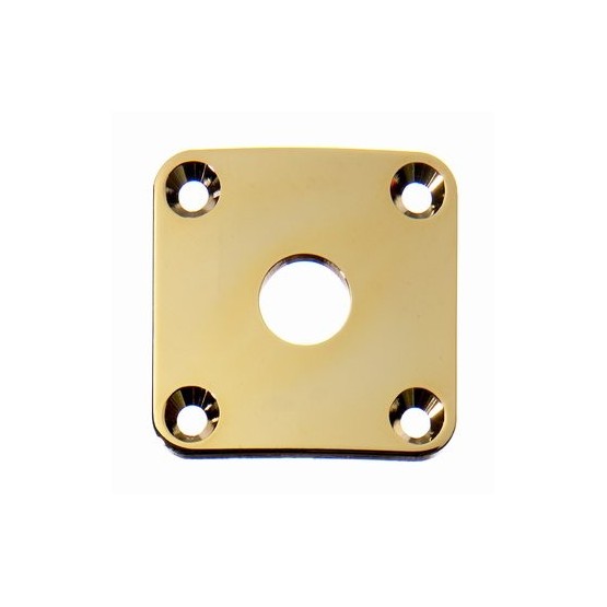 ALL PARTS AP0633002 JACKPLATE FOR LES PAUL CURVED GOLD WITH MOUNTING SCREWS