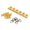 ALL PARTS BP0305002 NASHVILLE TUNEMATIC SADDLES WITH SCREWS AND CLIPS (SET OF 6) GOLD