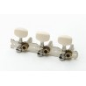 ALL PARTS TK0776001 3 X 3 TUNING KEYS OPEN GEAR ON A PLANK WITH WHITE BUTTONS