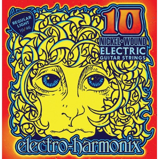ELECTRO HARMONIX NICKEL 10 REGULAR LIGHT JUEGO CUERDAS GUITARRA ELECTRICA 010-046