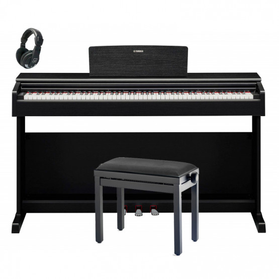 YAMAHA -PACK- YDP145B PIANO DIGITAL ARIUS NEGRO + BANQUETA Y AURICULARES