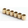 ALL PARTS AP0187002 STRING FERRULES (6 PIECES) FOR GUITAR GOLD NO LIP 3/8