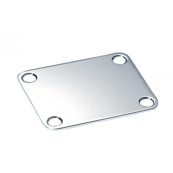 ALL PARTS AP0600010 NECK PLATE STEEL 4 HOLE FOR GUITAR OR BASS CHROME