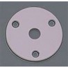 ALL PARTS AP0614035 ROUND JACKPLATE FOR FLYING V WHITE 3-PLY PLASTIC