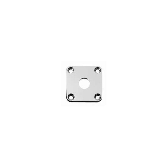 ALL PARTS AP0633001 JACKPLATE FOR LES PAUL CURVED NICKEL WITH MOUNTING SCREWS