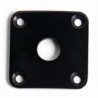 ALL PARTS AP0633003 JACKPLATE FOR LES PAUL CURVED BLACK CHROME WITH MOUNTING SCREWS
