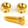 ALL PARTS AP6695002 GIBSON STYLE STRAP BUTTONS WITH SCREWS GOLD UNIDAD