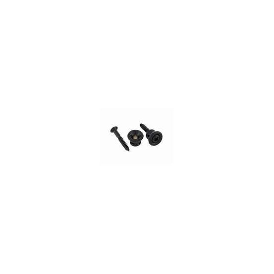ALL PARTS AP6695003 GIBSON STYLE STRAP BUTTONS WITH SCREWS BLACK UNIDAD