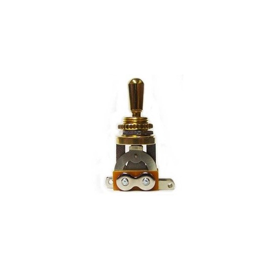 ALL PARTS EP0066002 SHORT STRAIGHT TOGGLE SWITCH GOLD WITH KNOB