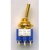 ALL PARTS EP0080002 ON-ON-ON MINI SWITCH DPDT WITH MOUNTING HARDWARE GOLD
