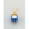 ALL PARTS EP0082002 ON-OFF-ON MINI SWITCH DPDT WITH MOUNTING HARDWARE GOLD