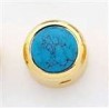 ALL PARTS MK3180002 TURQUOISE ON GOLD KNOB WITH SET SCREW
