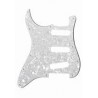 ALL PARTS PG0552L55 PICK GUARD FOR STRAT LEFT-HANDED WHITE PEARLOID 3-PLY