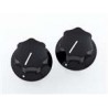 ALL PARTS PK3256023 BLACK KNOBS (2) FOR MUSTANG FITS SOLID SHAFT POTS