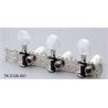 ALL PARTS TK0126001 CLASSICAL TUNING KEYS NICKEL WITH ROUND WHITE PEARLOID BUT