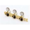 ALL PARTS TK0126002 CLASSICAL TUNING KEYS GOLD WITH ROUND WHITE PEARLOID BUT