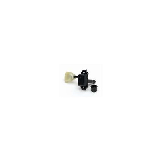ALL PARTS TK0770003 VINTAGE STYLE TUNING KEYS GOTOH 3 X 3 PLASTIC BUTTONS BLACK