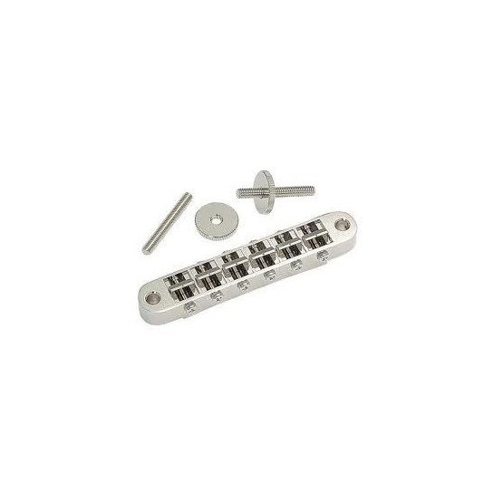 GOTOH GB2540001 NASHVILLE TUNEMATIC NICKEL WITH HARDWARE 2-1/16 STRING 2-29/32 POST SPACING