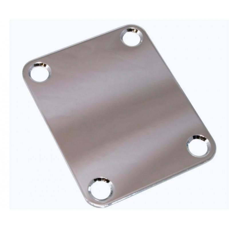 ALL PARTS AP0600001 NECK PLATE STEEL 4 HOLE FOR GUITAR OR BASS NICKEL