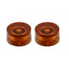 ALL PARTS PK0130022 SPEED KNOBS (2) AMBER VINTAGE STYLE NUMBERS FITS USA SPLIT SHAFT POTS