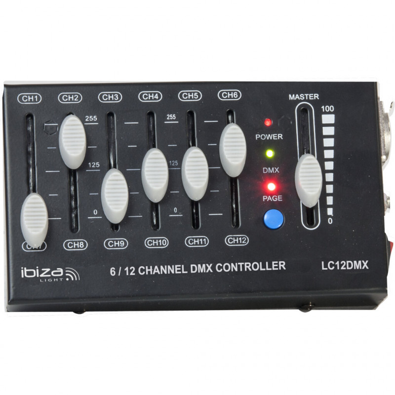 IBIZA LIGHT LC12DMX CONTROLADOR DMX DE 12 CANALES