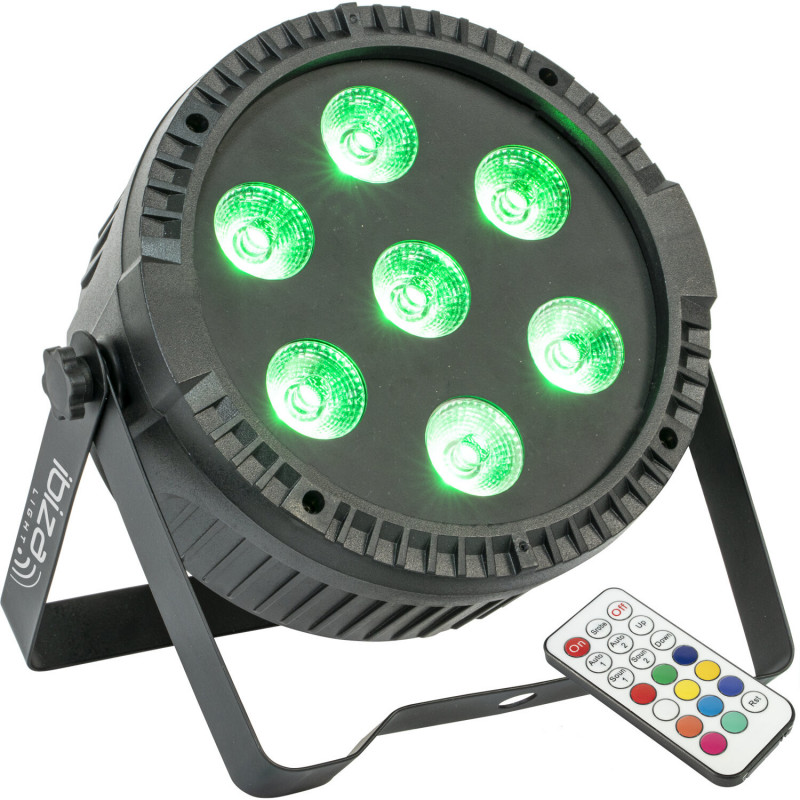IBIZA LIGHT THINPAR 7X6 RGBW PROYECTOR PAR EXTRA-PLANO 7 LED RGBW 6W
