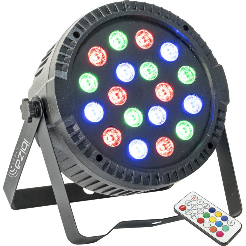 IBIZA LIGHT THINPAR 18X1W PROYECTOR PAR EXTRA-PLANO 18 LED RGB 1W