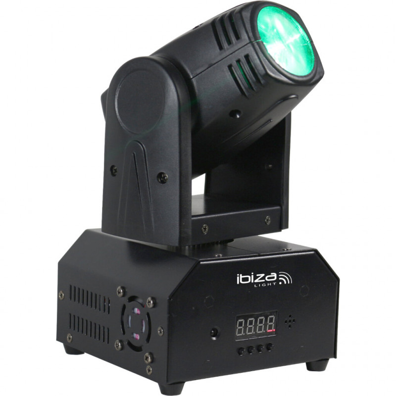 IBIZA LIGHT LMH250 RC CABEZA MOVIL BEAM DE LED RGBW 10W DMX CON MANDO A DISTANCIA