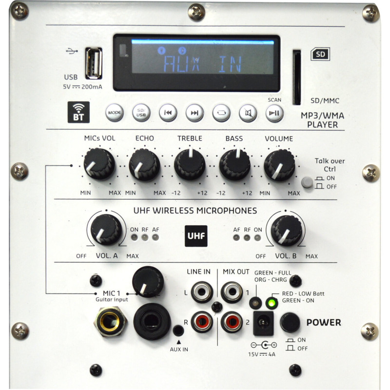 Ibiza Sound PORT12VHF- BT Sistema de sonido portátil y autónomo de 1