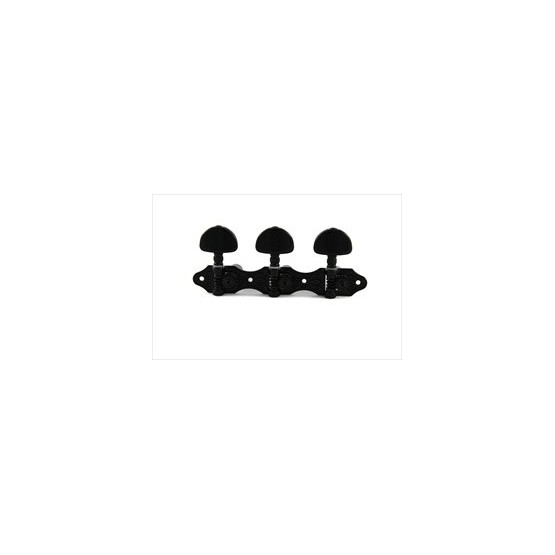 ALL PARTS TK7957003 CLASSICAL HAUSER STYLE TUNING KEYS BLACK WITH BLACK ROLLER