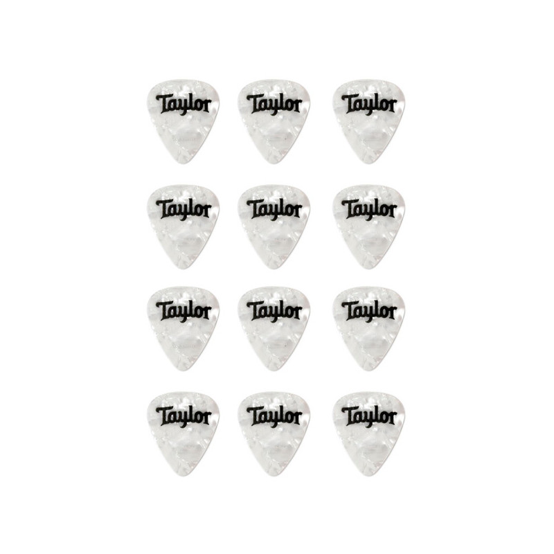 TAYLOR 80715 CELLULOID 351 PACK 12 PUAS WHITE PEARL 1.21MM