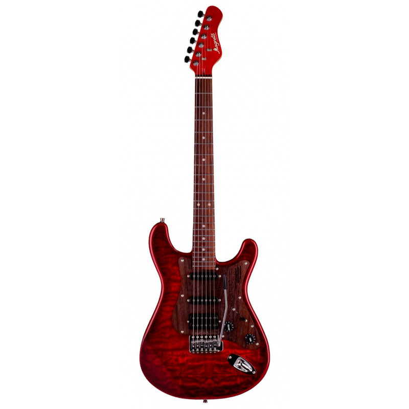 MAGNETO US-2300RC/QMWR U-ONE SONNET MODERN GUITARRA ELECTRICA  QUILTED TRANSPARENT RED