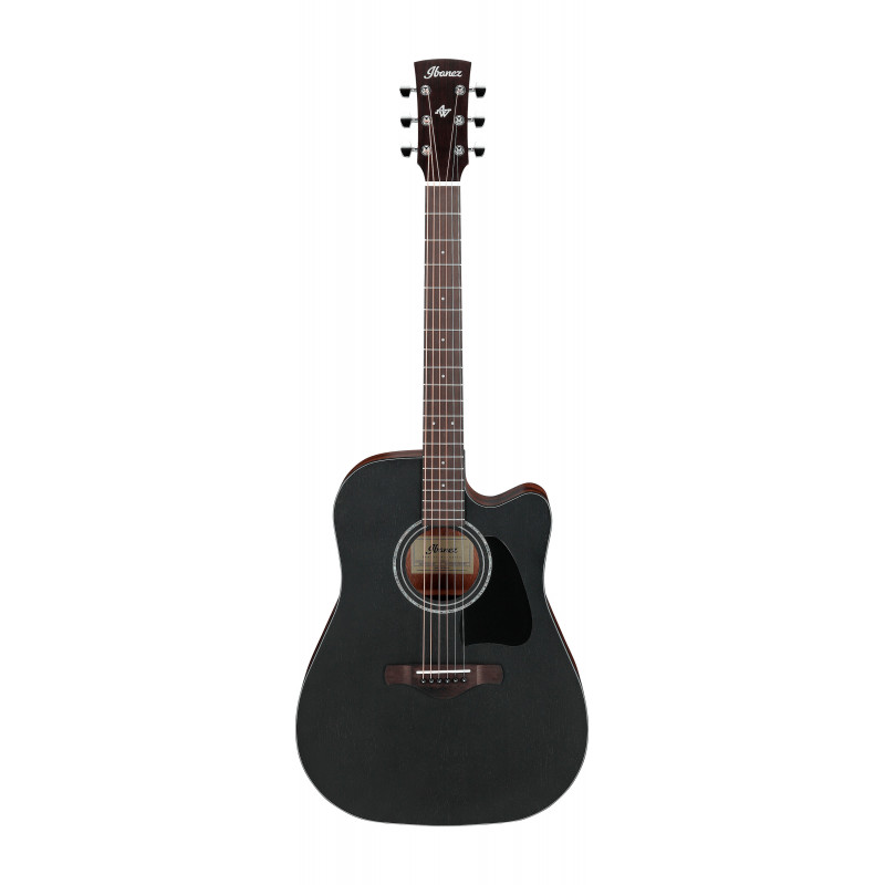 IBANEZ AW247CE WKH GUITARRA ELECTROACUSTICA DREADNOUGHT WEATHERED BLACK OPEN PORE