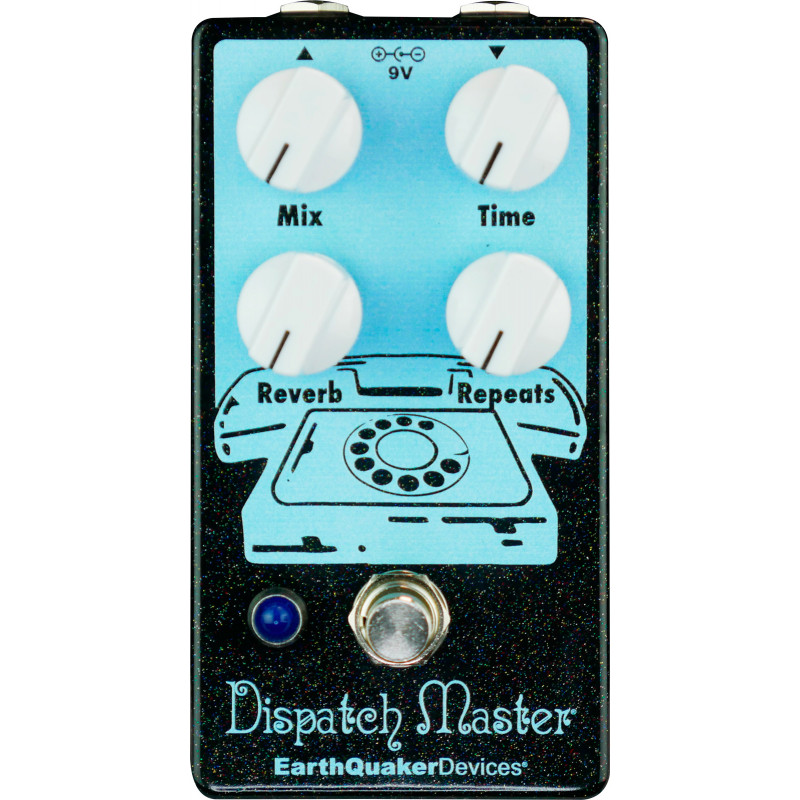 EARTHQUAKER DEVICES DISPATCH MASTER V3 TWILIGHT GLITTER PEDAL REVERB Y DELAY LIGHT BLUE