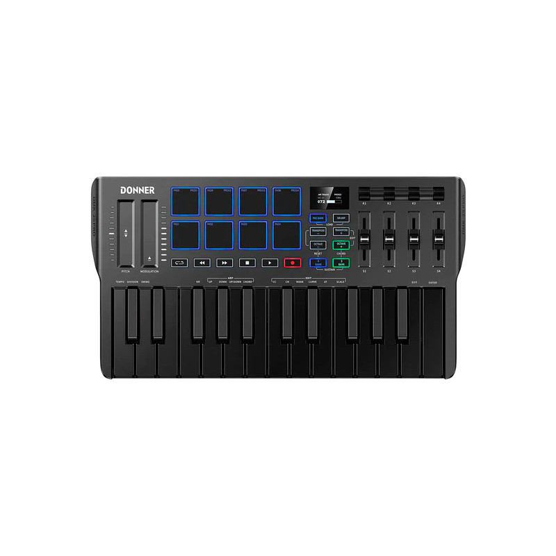 DONNER DMK25 PRO TECLADO CONTROLADOR MIDI USB 25 TECLAS