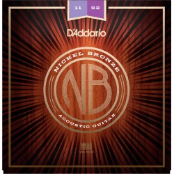 D'ADDARIO NB1152 NICKEL BRONZE JUEGO CUERDAS GUITARRA ACUSTICA CUSTOM LIGHT