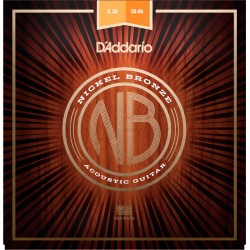 D'ADDARIO NB1256 NICKEL BRONZE JUEGO CUERDAS GUITARRA ACUSTICA LIGHT MEDIUM