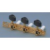 SCHALLER TK79550E2 LYRE CLASSICAL TUNING KEYS GOLD WITH EBONY BUTTONS 16:1 1-3/8 SPACING