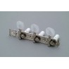SCHALLER TK7955001 LYRE CLASSICAL TUNING KEYS NICKEL WITH PEARLOID BUTTONS 16:1 1-3/8 SPACING