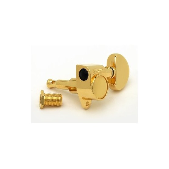 SCHALLER TK7840002 TUNING KEYS GROVER STYLE 3 X 3 GOLD WITH HARDWARE 16:1