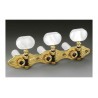 SCHALLER TK0928002 HAUSER CLASSICAL TUNING KEYS GOLD WITH PEARLOID BUTTONS 16:1 1-3/8 SPACING