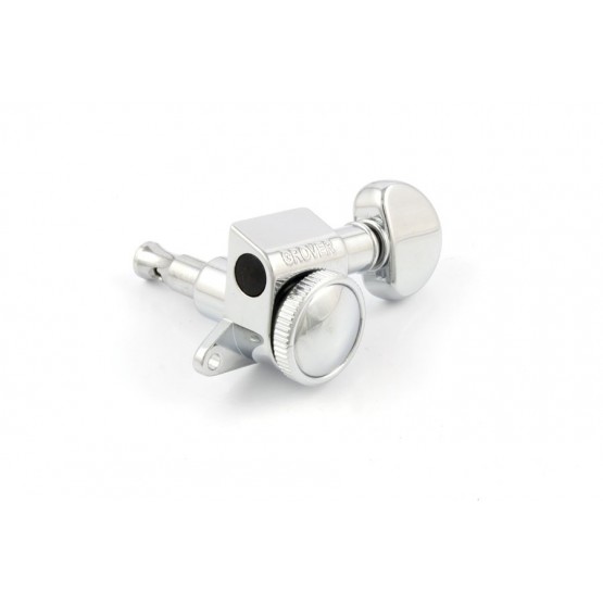 GROVER TK7926010 LOCKING TUNERS 505G6 6-IN-LINE CHROME WITH HARDWARE 18:1 LOCK KNOB ON BACK
