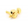 GROVER TK7926002 LOCKING TUNERS 505G6 6-IN-LINE GOLD WITH HARDWARE 18:1 LOCK KNOB ON BACK