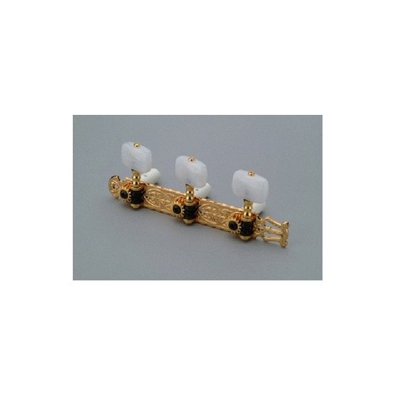GOTOH TK7952002 CLASSICAL KEYS WIDE SPACING 1-17/32 GOLD WITH PEARLOID BUTTONS 15:1