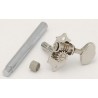 GOTOH TK7810001 OPEN GEAR 3 X 3 FOR SLOT HEAD SCALLOPED BUTTONS NICKEL WITH HARDWARE 15:1