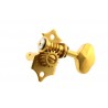 GOTOH TK7809002 OPEN GEAR 3 X 3 SCALLOPED BUTTONS ANTIQUE GOLD FINISH WITH HARDWARE 15:1