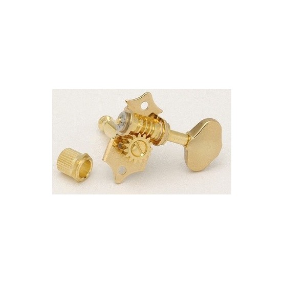 GOTOH TK7808002 OPEN GEAR 3 X 3 SCALLOPED BUTTONS GOLD HARDWARE 15:1 15/16 SCREW SPACING